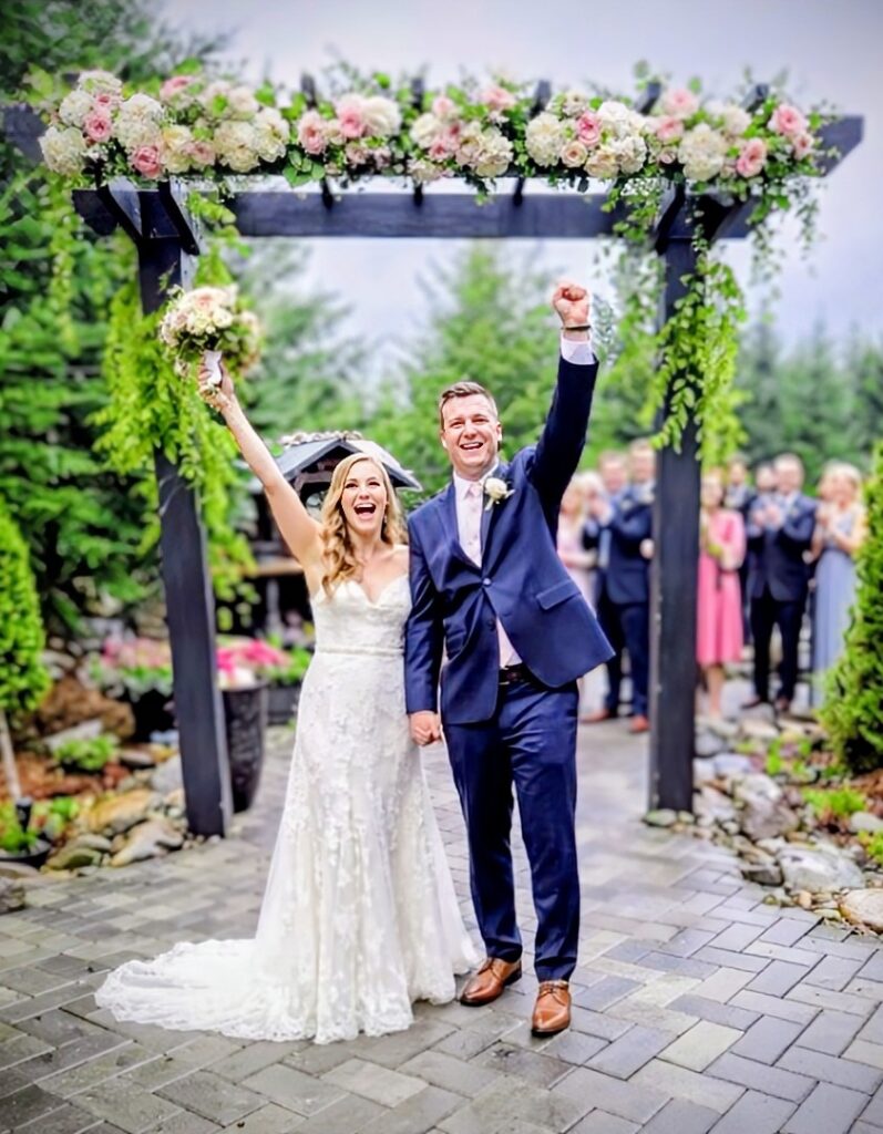 Happy Couple during the wedding ceremony